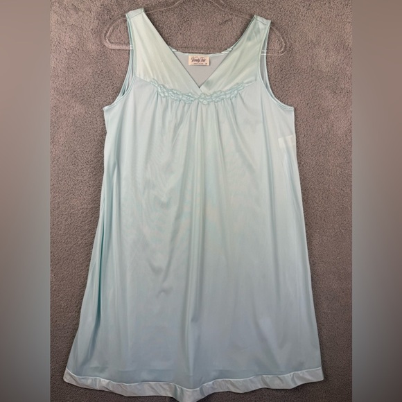 Vintage vanity fair peignoir set baby blue size medium preowned - Picture 2 of 15